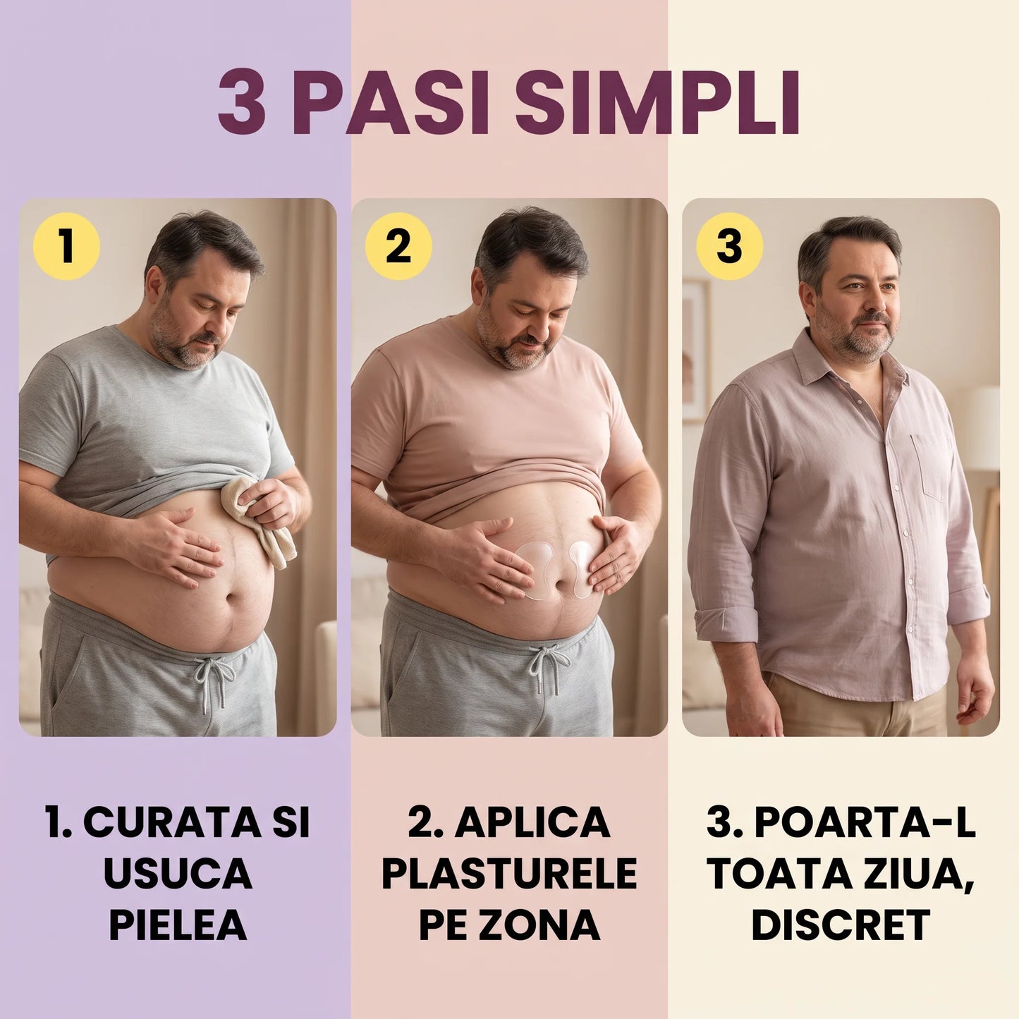 Set 3 cutii - Plasturi modelatori pentru slăbire (30 plasturi) (test)